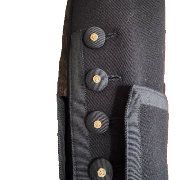 Vintage Chanel Boutique Black Double Placket Jacket 1991 Size 40 - Picture 8 of 10